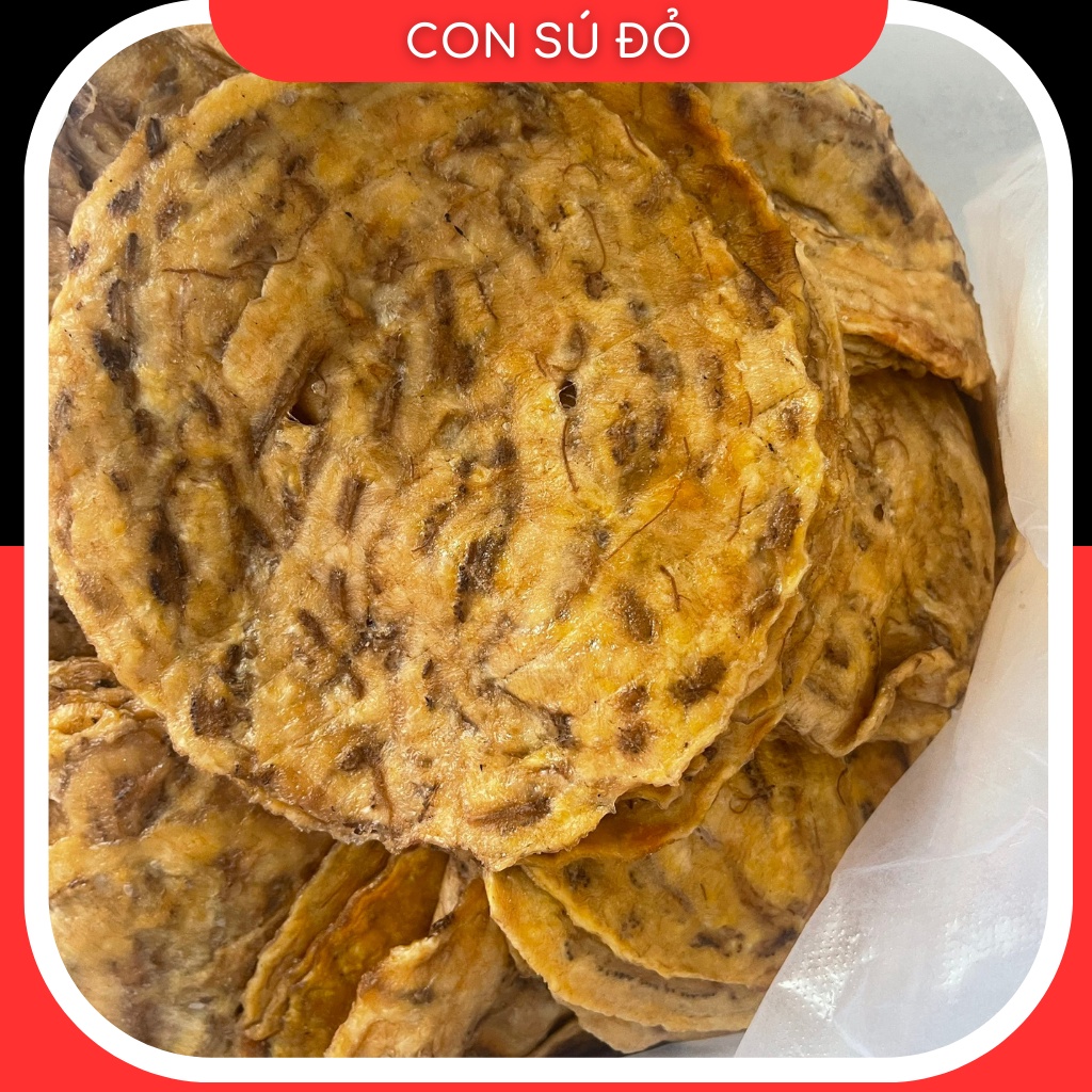 500g Chuối khô ép dẻo bánh tròn mật thơm vàng óng - Sudoshop