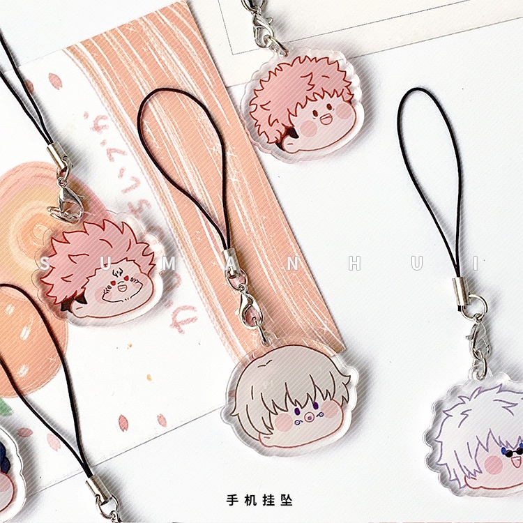 Chính tả Trở lại Ngoại vi Gojo Satoru Mặt dây chuyền điện thoại di động Nhật Bản Knotweed Móc khóa Fushiguro Megumi Mặt