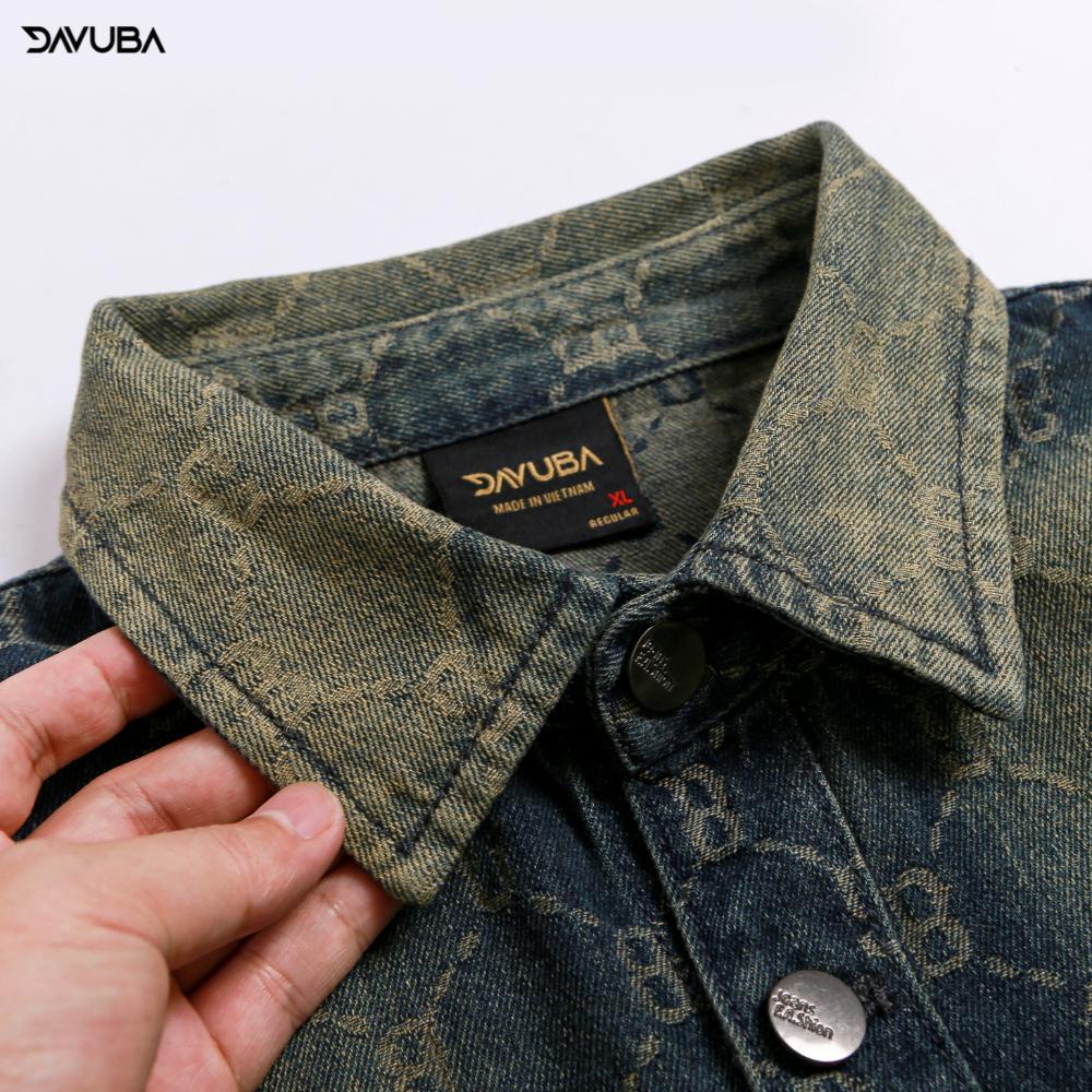 Áo khoác Jacket DAVUBA denim monogram SM036
