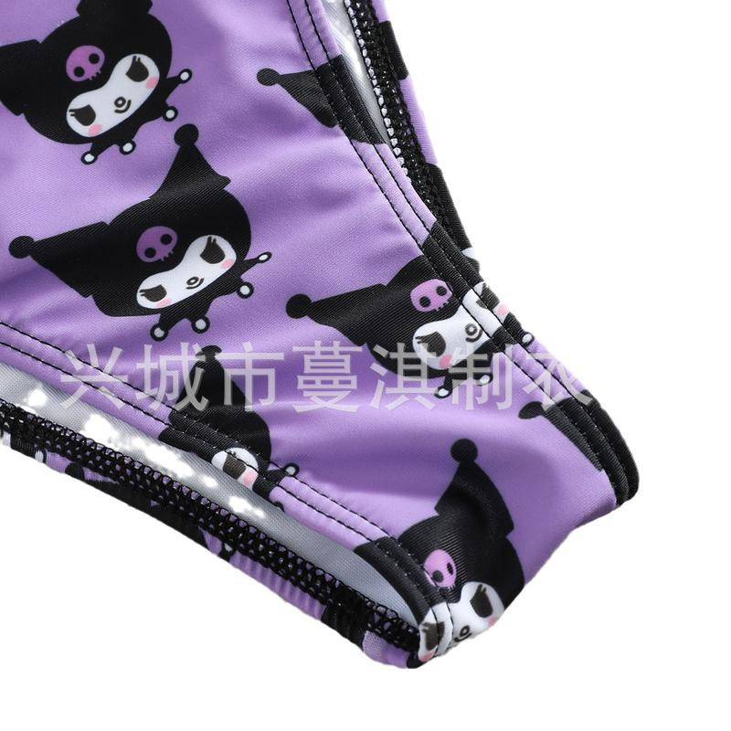 Kuromi Bộ bikini Màu Tím Phong Cách Thời Trang Kỳ Nghỉ 2023 Dành Cho Nữ