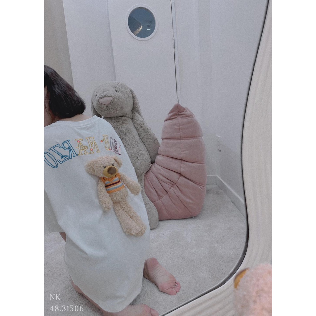 Áo 13de gấu chữ lưng cam