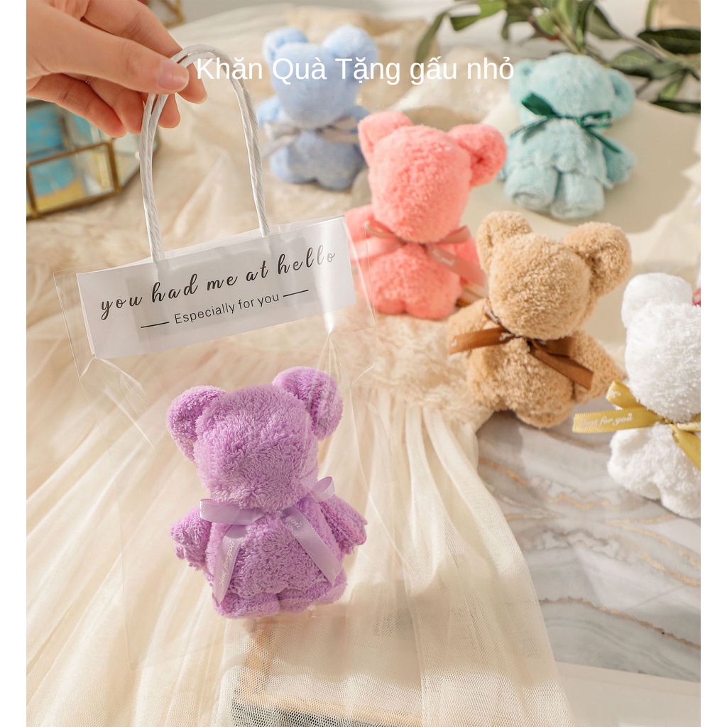 Khăn tạo hình gấu dễ thương làm quà tặng, quà cưới