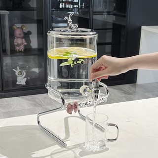 Bộ bình cốc thủy tinh chịu nhiệt Borosilica 3.5L thỏ bạc, Cốc uống nước và bình pha trà cao cấp decor