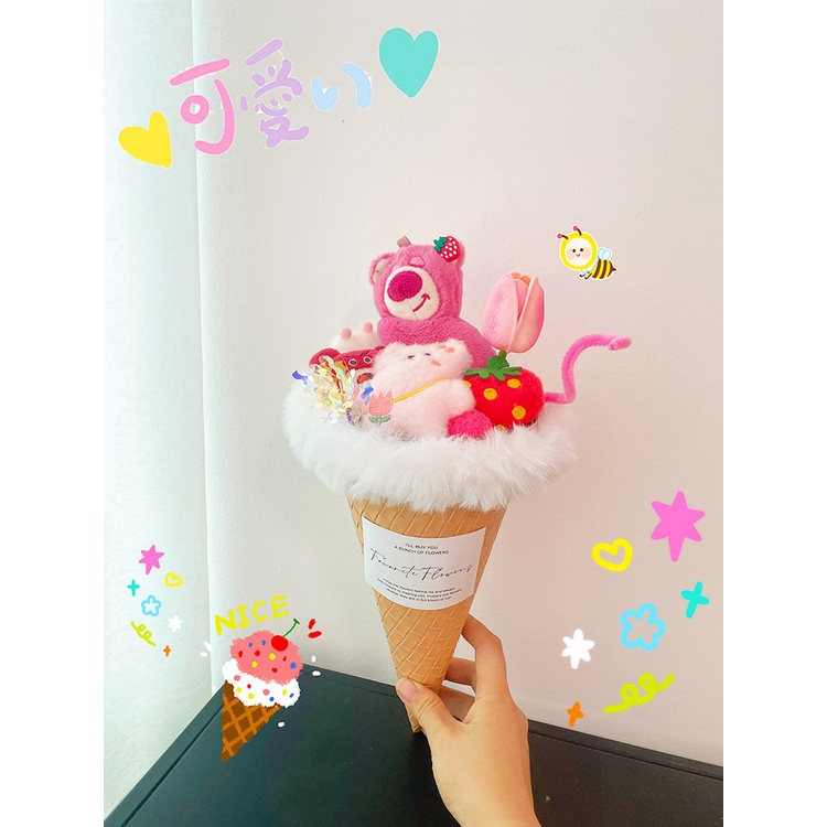 Nhà Búp Bê Gấu Dâu Tây Hoạt Động Giáng Sinh Quà Tặng Sinh Nhật Bạn Gái