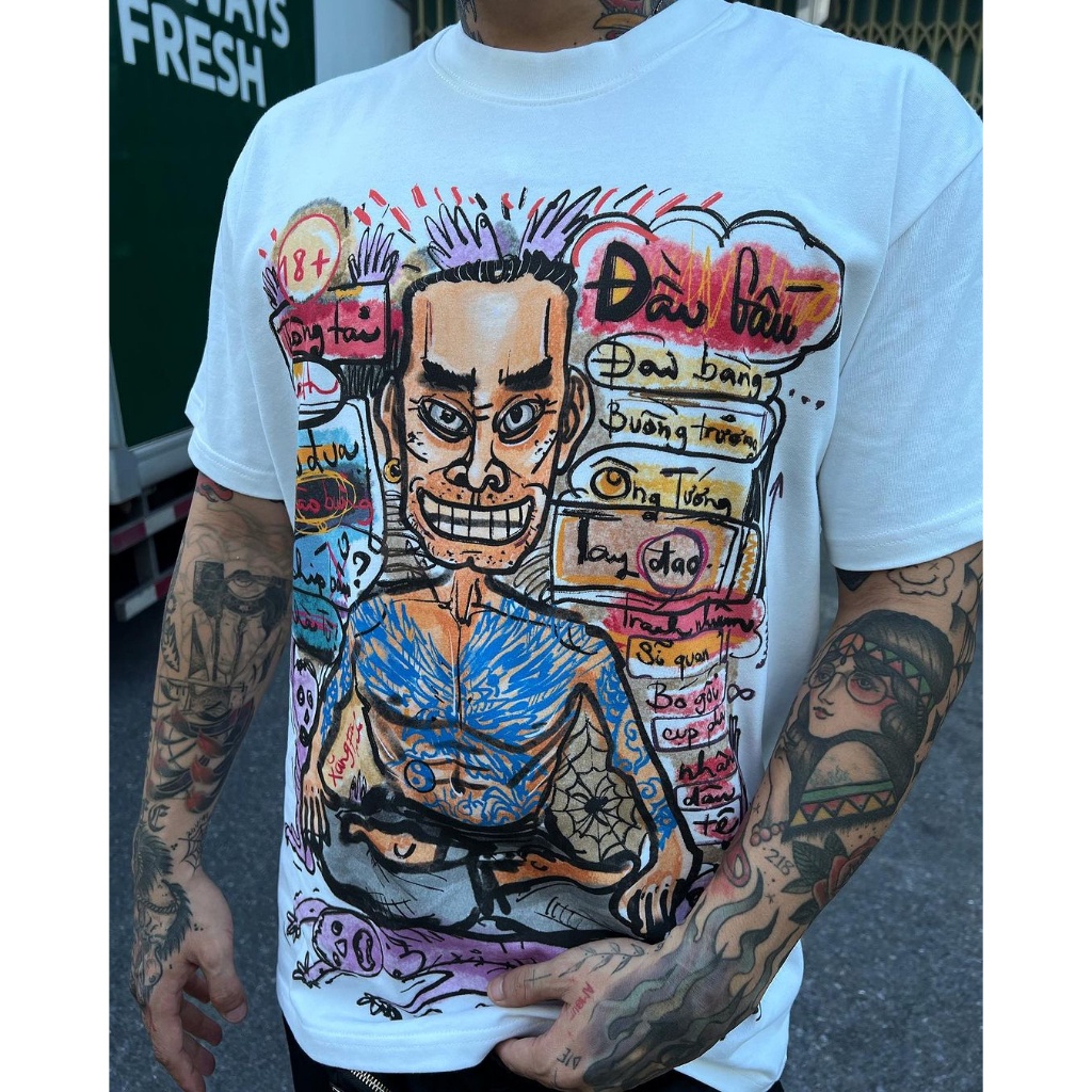 Áo Thun Tay Lỡ Unisex Bánh Khả, 100% Cotton, Thiết Kế Độc Quyền, Hình In DTG - Dragon Boyz Brand Chính Hãng