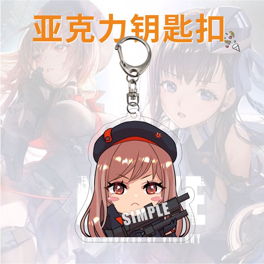 Móc khóa NIKKE The Goddess of Victory Anime Keychain Marian Anis Neon Acrylic Key Chain Man Kawaii