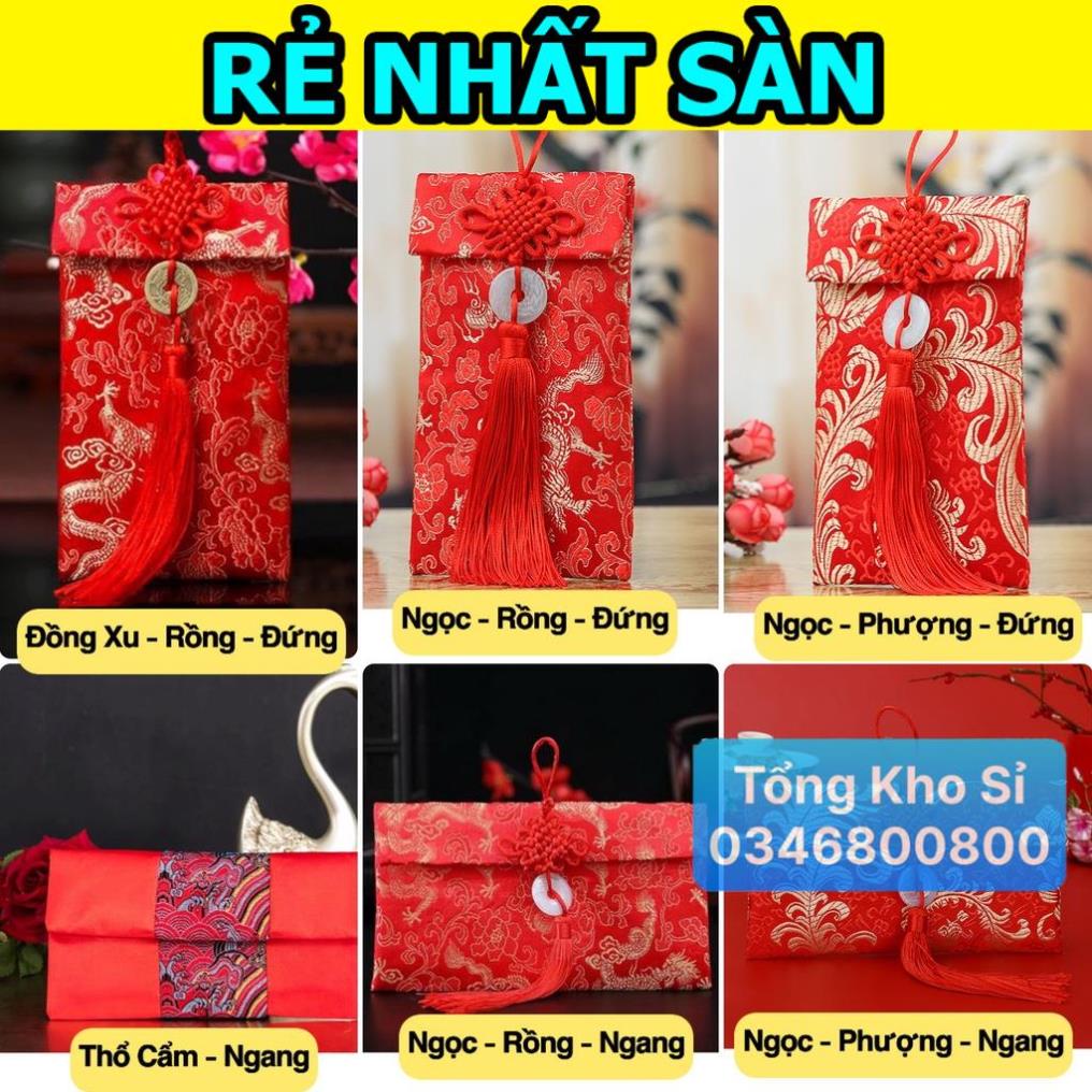 Bao Lì Xì Gấm Cao Cấp Ngày Tết , Cưới Hỏi , Có vải lót bên trong