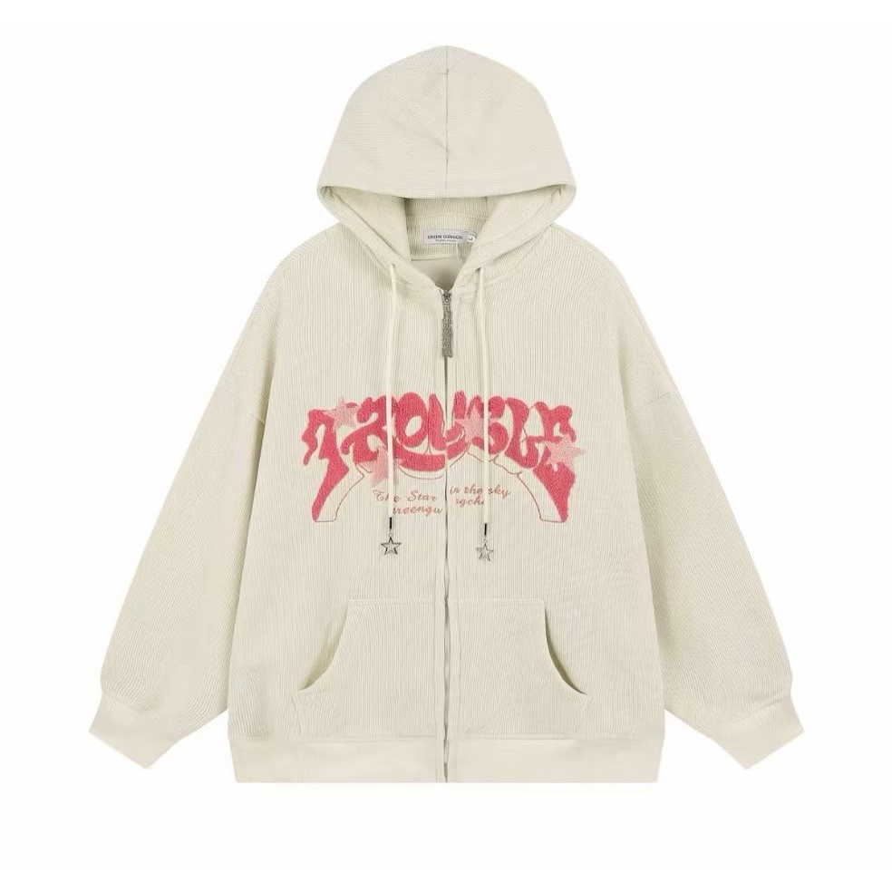 Áo Khoác Nam Hoodie Unisex cardigan Thêu Họa Tiết Thời Trang Mùa Đông