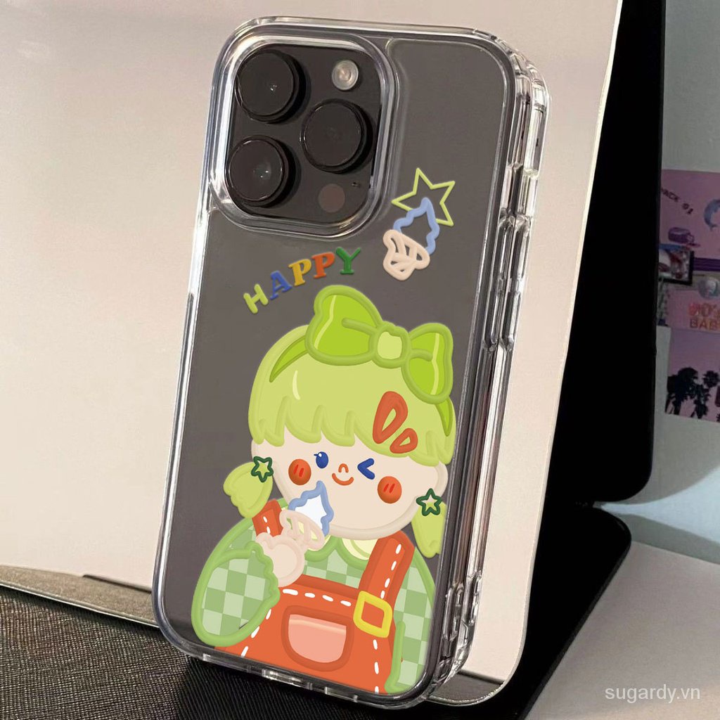 Dễ Thương Ốp Điện Thoại Chống Sốc Hình Cô Gái Cho iphone 15pro 15promax 14promax 13promax 11promax 15 14 13 12 11 pro max xr x xsmax 7 8 plus