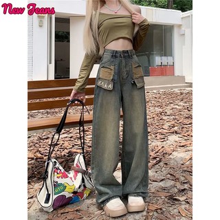 Prowow quần ống rộng quần nữ jean Fashion Stylish phổ biến Dễ thương WNK23004CH 41Z231009