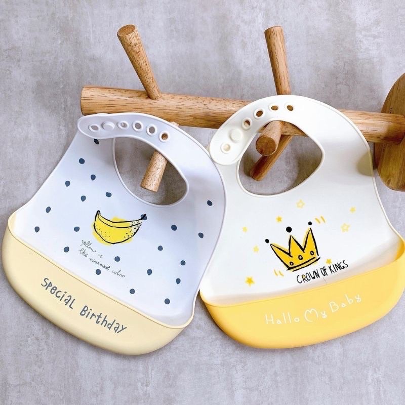 PVN61342 Yếm Máng Ăn Dặm Silicon Siêu Mềm Cho Bé T2