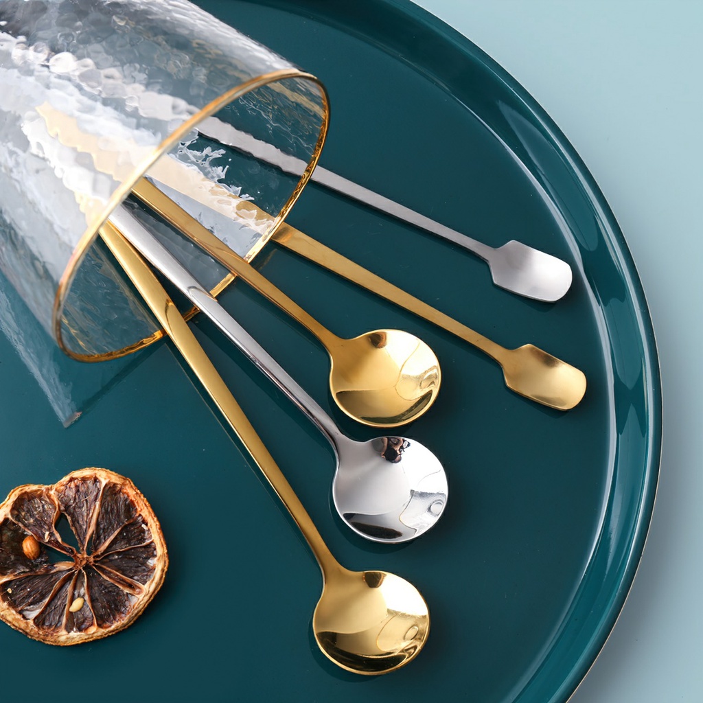 Thìa inox, muỗng cà phê inox, thìa dài uống trà thép không gỉ hai sang trọng tinh tế -joyhome_official