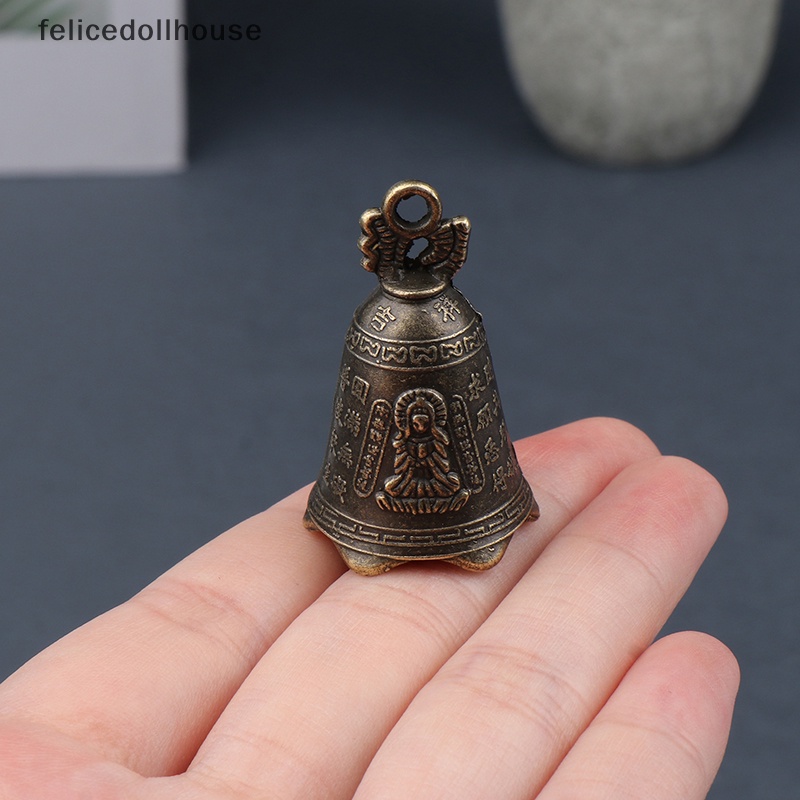 Set 2 Chuông Gió mini Bằng Đồng Phong Cách Phật Giáo retro Trang Trí Sân Vườn / Nhà Cửa