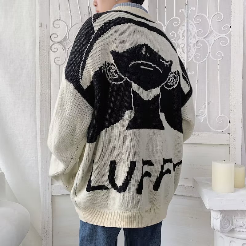 Áo sweater Dáng Rộng Họa Tiết Hoạt Hình Phong Cách Mỹ Cho Nam