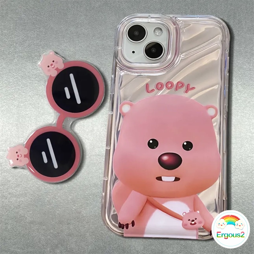 Hoạt Hình Ốp Điện Thoại tpu Mềm Trong Suốt Chống Sốc Màu laser Có Giá Đỡ Cho iphone 15 14 13 12 11 pro max x xr xs max 8 7 6 6s plus se