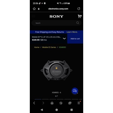 1 cặp bầu dục SoNy xs-680es gỡ xe. Giá 2 cái