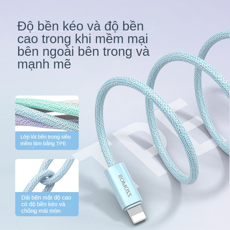 Cáp sạc nhanh Romoss CB1734 dài 1m chất lượng cao