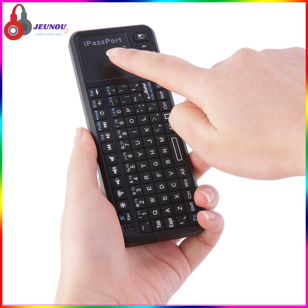 IPazzport 2.4G RF Wireless Handheld Keyboard Mouse Touchpad LED Backlight
