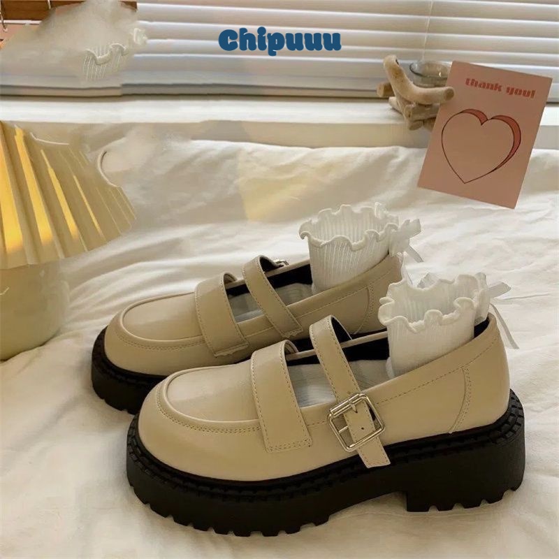 Chipuuu Giày búp bê nữ Giày mary jane Lolita Giày loafer Thoáng khí Năng động Đàn hồi tốt Phù hợp FDL2300MPF 41Z231012