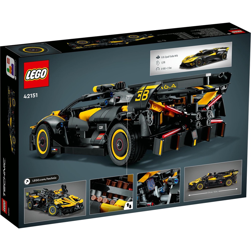 Xả hàng  LEGO Technic 42151 Siêu Xe Bugatti Bolide  tặng kèm xe
