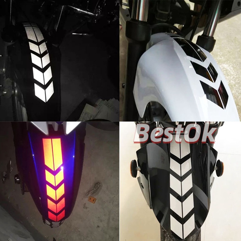 FENDER 1 Miếng Dán Phản Quang Chống Thấm Nước Chống Dầu Hình Mũi Tên Thông Dụng Cho Xe Máy