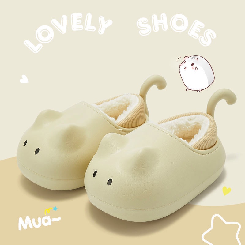 Dép Bông Đi Trong Nhà Đế Dày Chống Trượt Thời Trang Mùa Đông 2023 Dễ Thương Cho Nữ