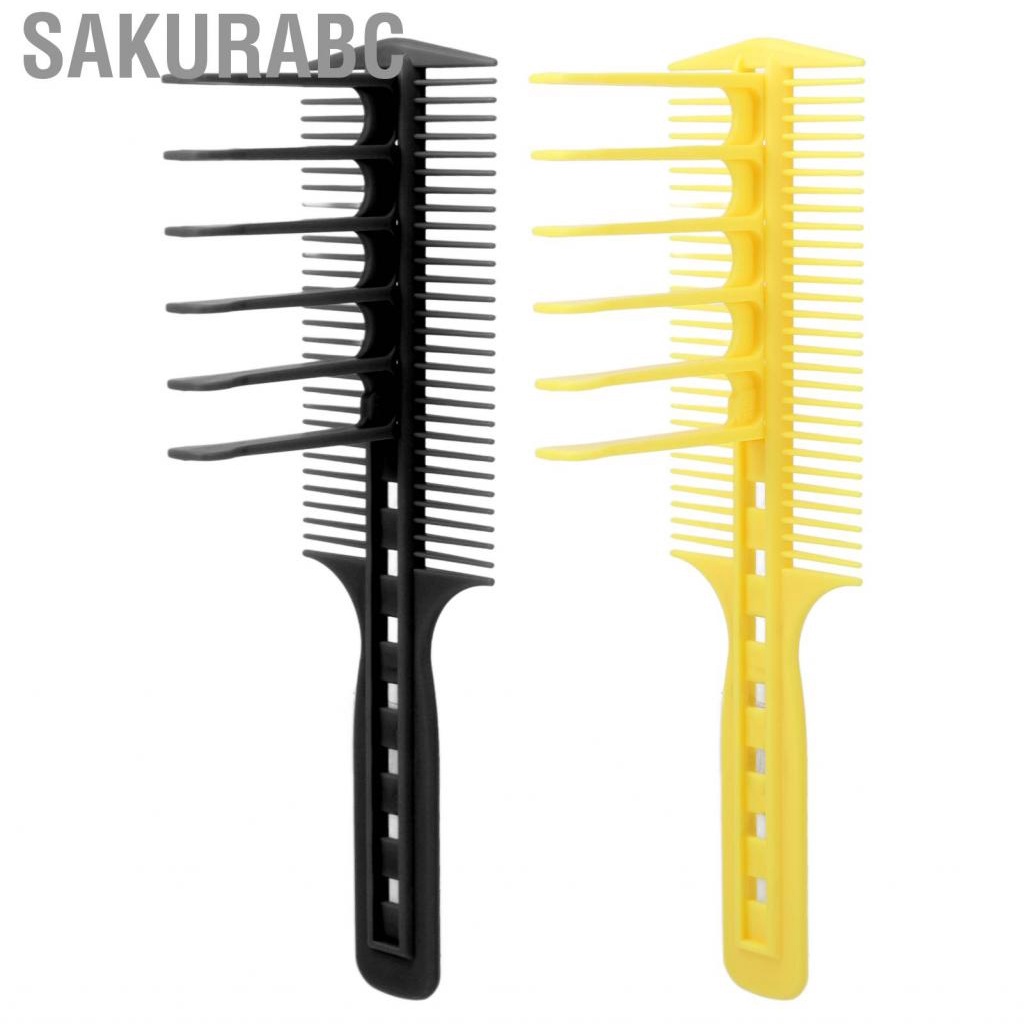 Sakurabc Double Sided Guide Comb  Multi Purpose Hair Cut Wide Tooth Removable for Hairdresser Salon