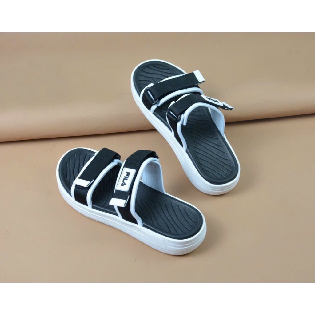 Dép 2 quai Fila đen trắng chống nước