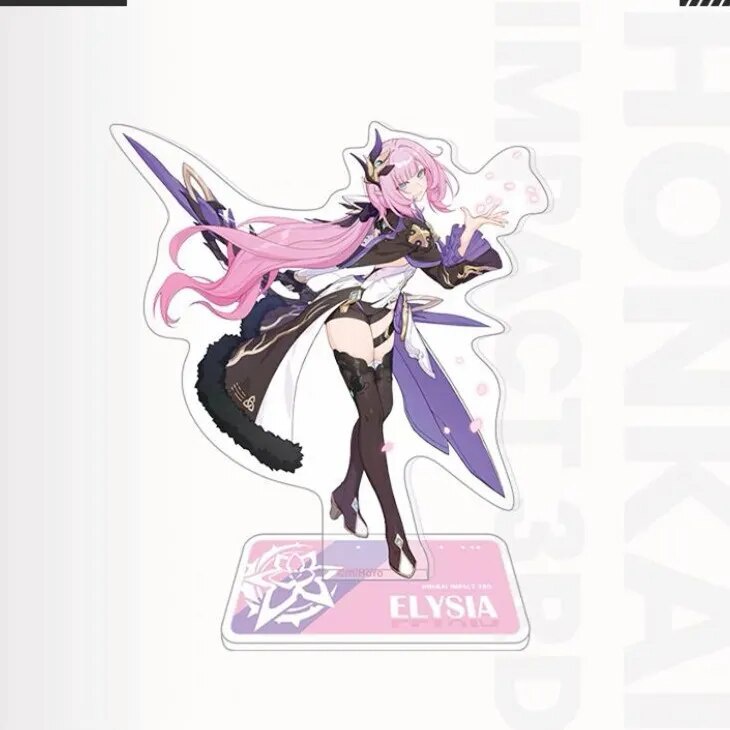 Mô hình Standee Honkai Impact 3 The Thirteen Flame Chasers Elysia Aponia Phụ kiện trang trí để bàn góc học tập