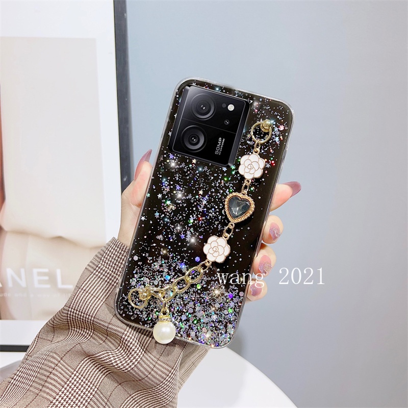 Ốp Điện Thoại Mềm Kim Tuyến Có Vòng Đỡ Trái Tim Cho xiaomi13t xiaomi 13t pro 5g 2023 xiaomi13t pro