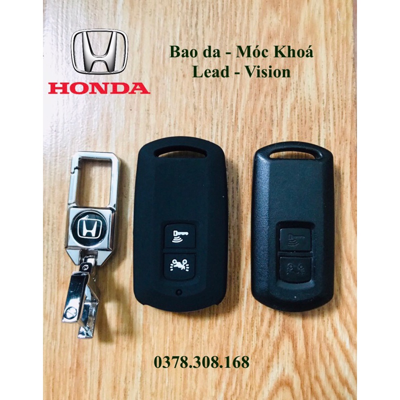 [HCM] Combo phụ kiện xe máy Honda Lead -Vision, Móc khoá bao da, loại số 2
