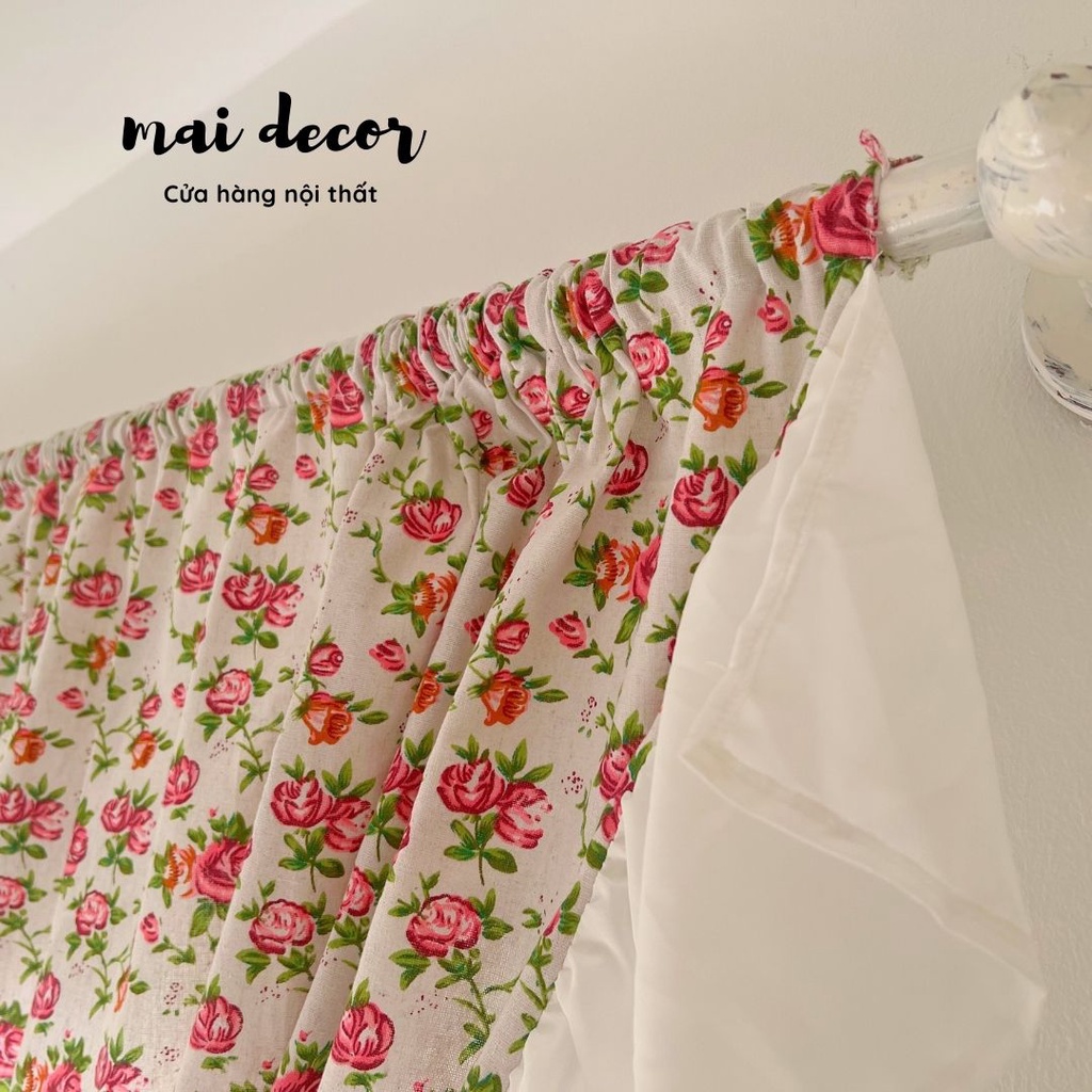 Rèm Hoa Hồng Rèm Treo Cửa Sổ, Rèm Cửa Ra Vào Phong Cách Đồng Quê Nước Pháp Thơ Mộng