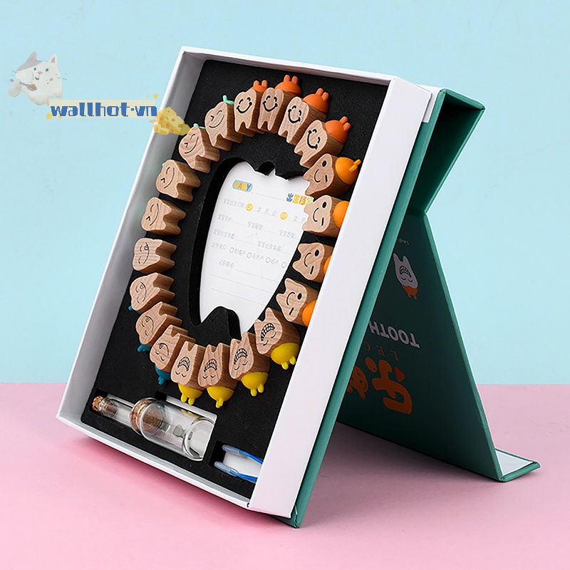1 Bộ Hộp Đựng Răng Sữa Em Bé Lưu Trữ Lưu Niệm Dễ Thương Làm Quà Tặng Cho Trẻ Sơ Sinh
