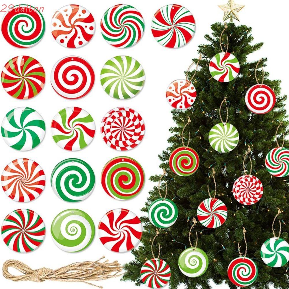 Dalton set 16 Phụ Kiện Treo Trang Trí Cây Thông Noel Bằng Giấy Nhiều Màu Sắc Dễ Thương