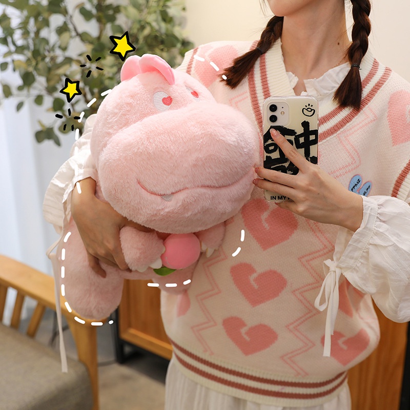 Mới Thú Nhồi Bông Hình Khủng Long Ăn Thịt Dưa Hấu Dễ Thương