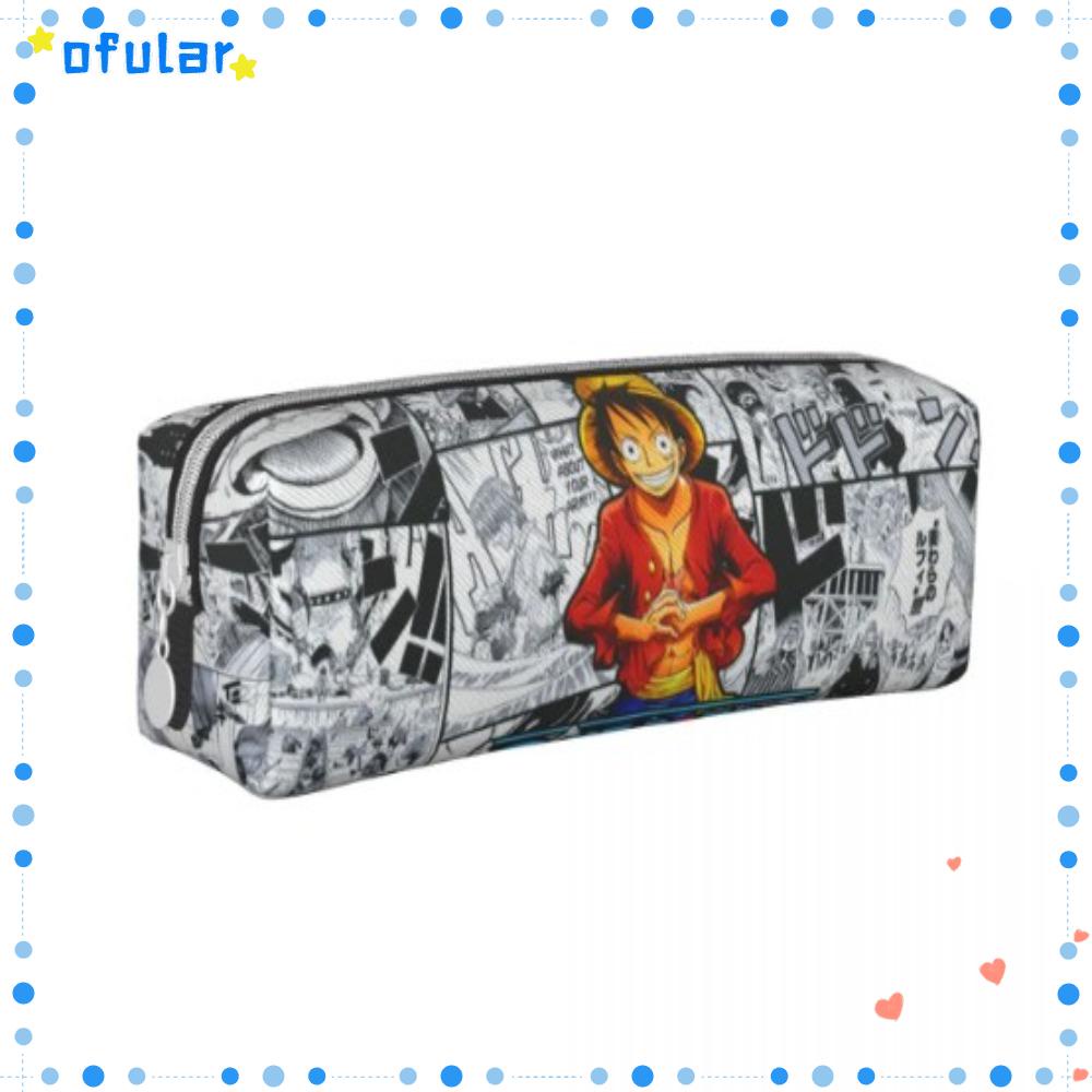 Oflar Túi Đựng Bút Bằng nylon Bền Sức Chứa Lớn In Hình anime one piece luffy Cướp Biển Cổ Điển Chống Mài Mòn Cho Học Sinh