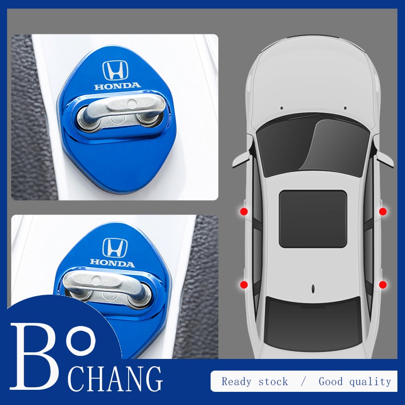 Miếng Dán Bảo Vệ Khóa Cửa Xe Hơi honda civic accord crv hrv fit jazz xr-v Bằng Thép Không Gỉ