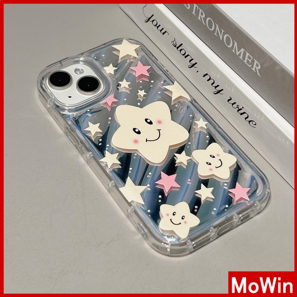 Ốp lưng iPhone 15 Pro Max Vỏ iPhone Vỏ Điện Thoại Trong Suốt Phản Quang Laser Vỏ Mềm TPU Chống Sốc Ngôi Sao Dễ Thương Mặt Cười Tương Thích Với iPhone 14 13 Pro Max 12 Pro Max 11 XR XS 7 8Plus