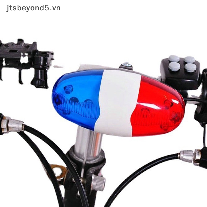 Còi Xe Đạp Cảnh Sát Có Đèn led 6 Bóng 4 Tông Cho Trẻ Em