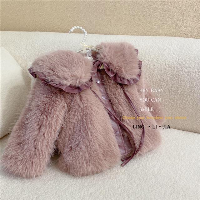 Áo khoác bé gái áo khoác lông ấm áp Phong Cách Hàn Quốc Thời Trang Mùa Đông Mới Cho Bé Gái