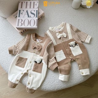 Body Yếm Lót Lông Ấm Áp Cho Bé, Bodysuit LOTUKA Bé Trai Bé Gái, Quần Áo Trẻ Em, Bộ Liền Thân Thu Đông Size 3-12kg