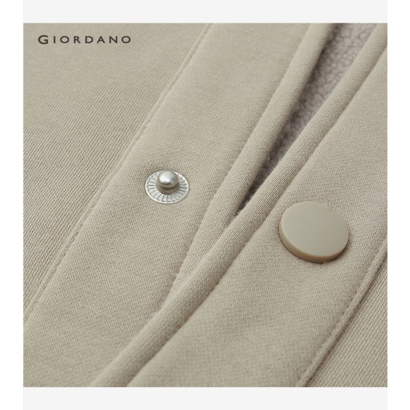 GIORDANO MEN Big pockets fleece-lined hooded jacket 01073858