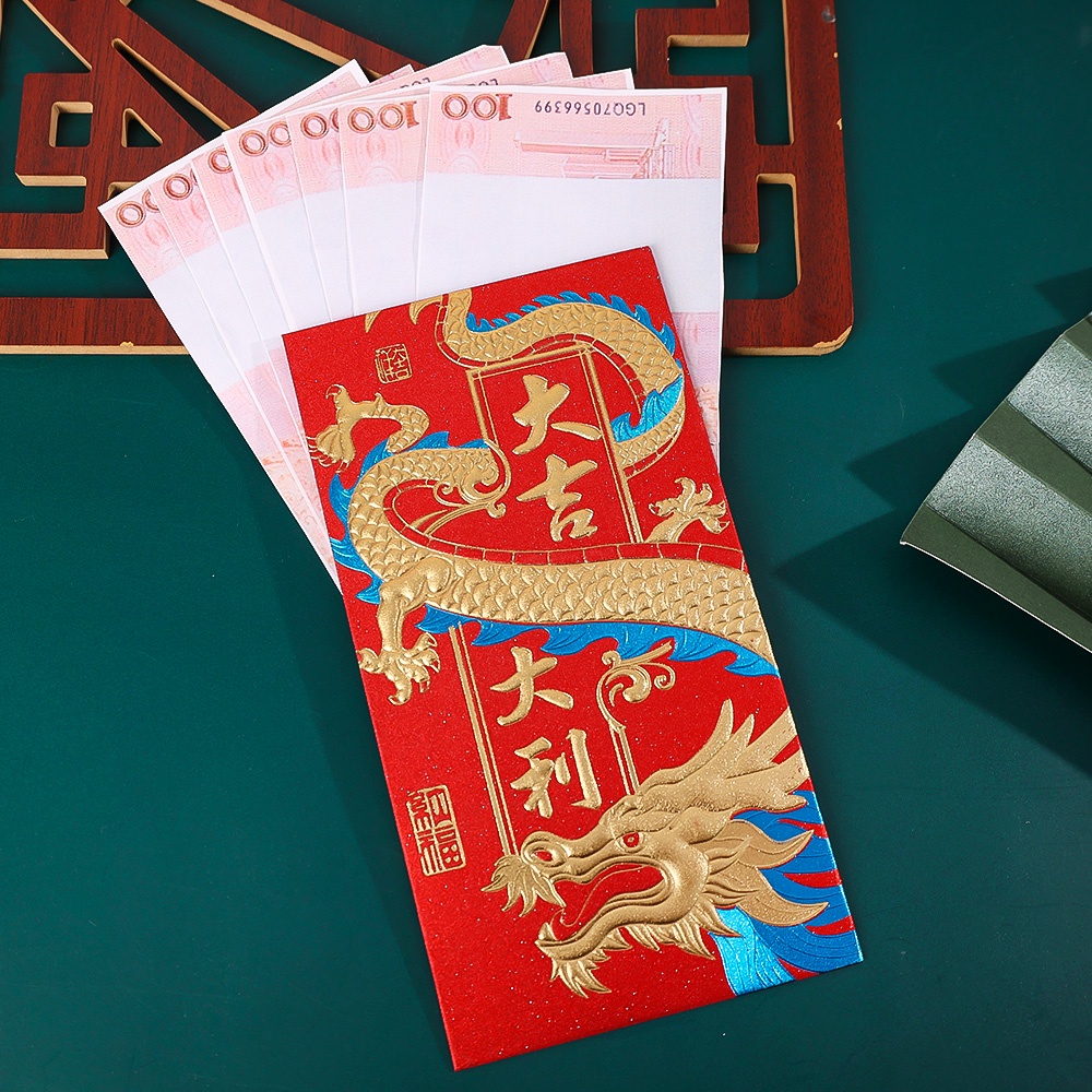 Bao Lì Xì May Mắn Màu Đỏ Mừng Năm Mới 2024 2024