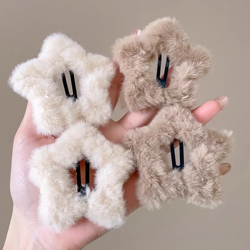 Kẹp Tóc Mái Bên Ngọt Ngào ins Phong Cách Hàn Quốc - Kẹp Tóc barrettes - Kẹp Tóc Ngôi Sao Màu Cà Phê - Cho Trẻ Em / Nữ - y2k / Micaillard / Ngôi Sao Năm Cánh