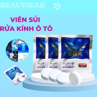 Viên sủi rửa kính ô tô, viên tẩy rửa kính ô tô hỗ trợ làm sạch kính hoàn toàn, tiện dụng, thân thiên với môi trường