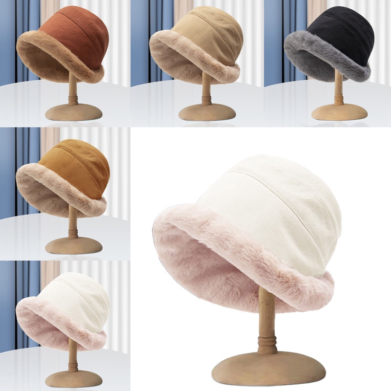 Selense Nón Tai Bèo Phối Lông Cừu Dày Dặn Ấm Áp Thời Trang Mùa Đông Cho Nữ