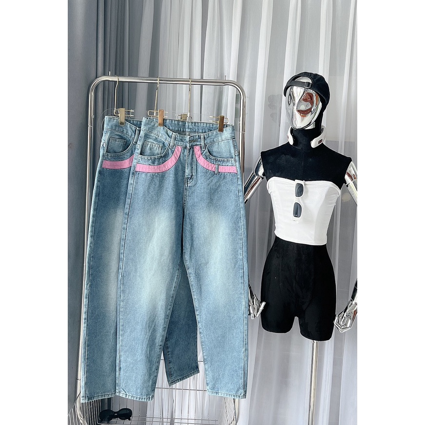 QUẦN BAGGY VIỀN TÚI HỒNG 187 BIG SIZE 60 - 90 KG