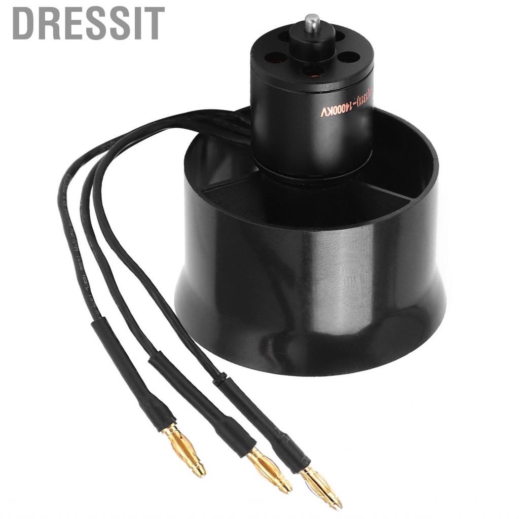 Dressit Brushless Motor EDF Ducted Fan Set  Sturdy 6 Blades QX‑Motor Lightweight for Replacement RC Airplane