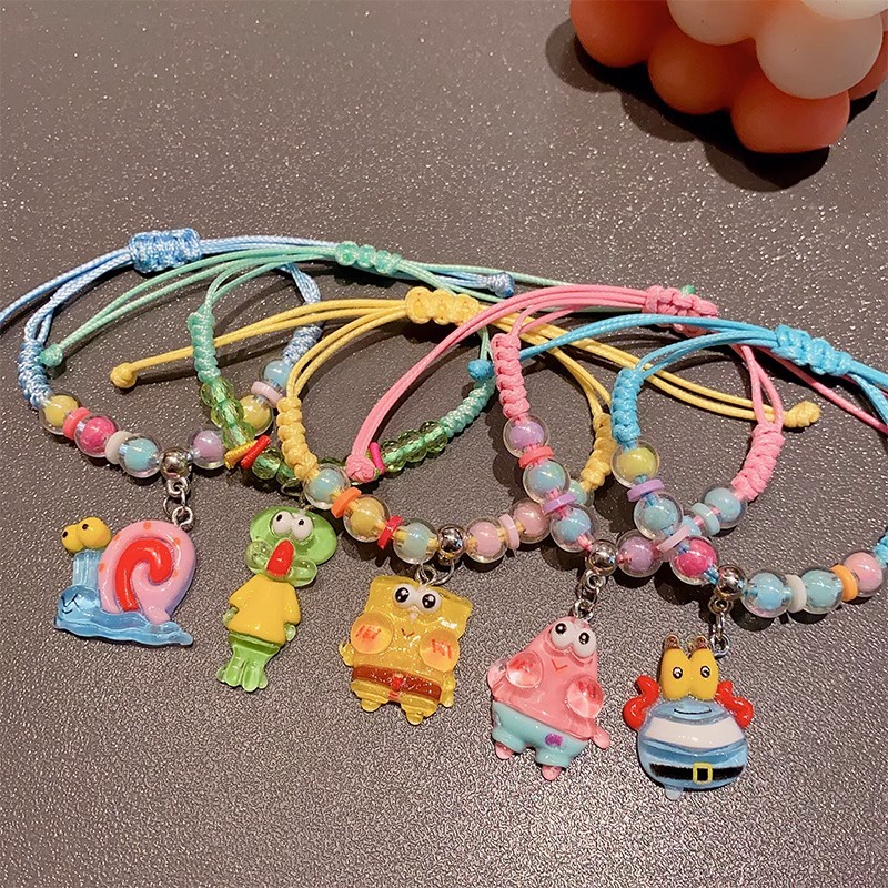 Vòng Tay Dây Bện Mặt Hình kuromi trio Dễ Thương Có Thể Điều Chỉnh