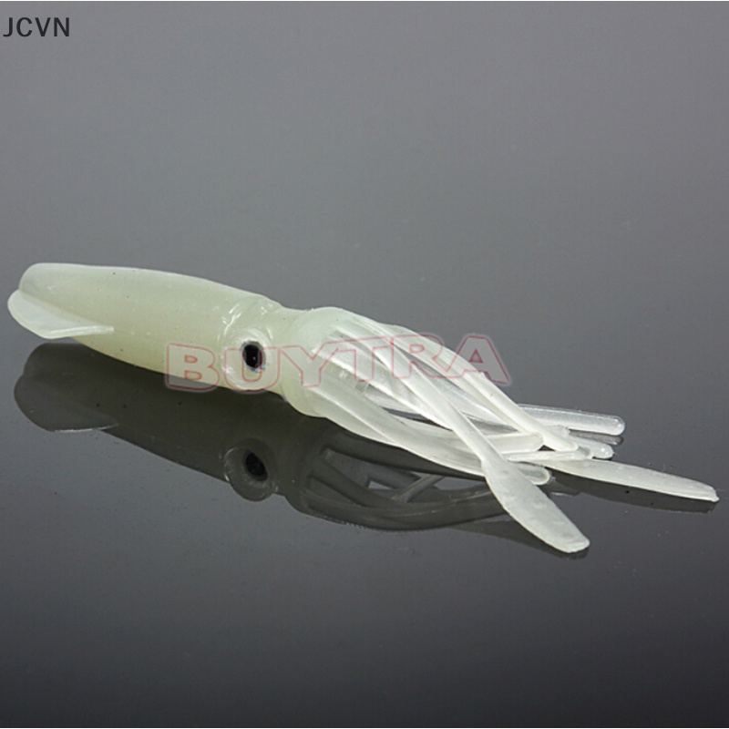 Jcvn 1 cái 4.3 "B2 mềm bạch tuộc câu cá mực váy lures luits phát sáng trong bóng tối nóng
